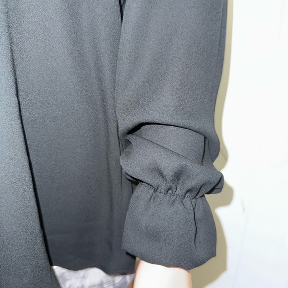 The Limited Black Long Sleeve Blouse Drawstring Waist Size M - Picture 2 of 6